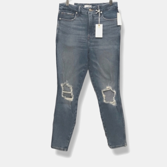NWT GOOD AMERICAN GOOD CURVE SKINNY CROP - Picture 7 of 11